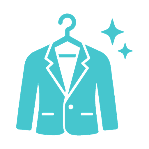 Dry cleaning suit jacket icon