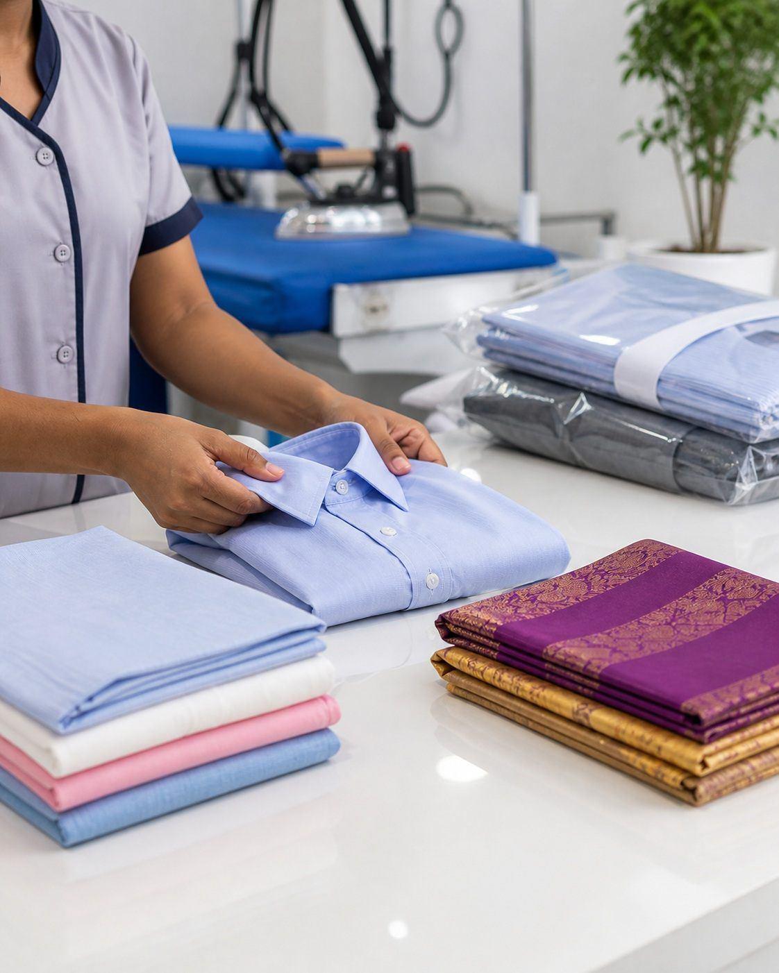 Madras Ironing Company laundry steam ironing and saree care service in Chennai