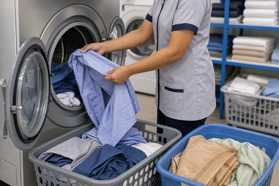 Laundry wash care process for clothes at Madras Ironing Company Chennai